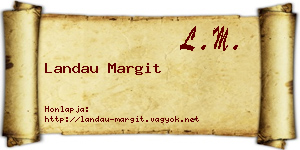 Landau Margit névjegykártya